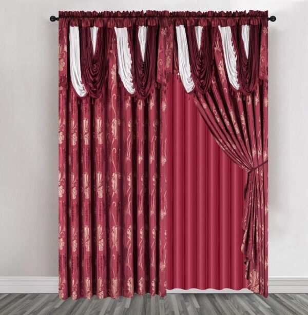Megareja - Luxury Jacquard Curtain 100% Polyester. 300*45cm 1pc - 300*250cm 2pcs