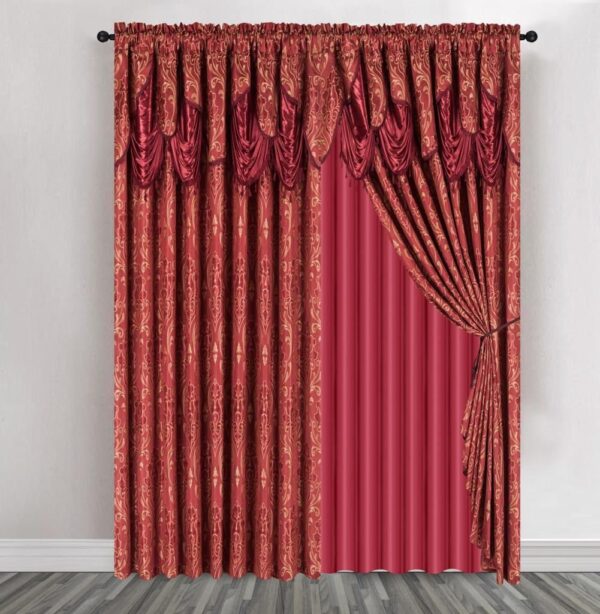 Megareja - Luxury Jacquard Curtain 100% Polyester. 300*45cm 1pc - 300*250cm 2pcs