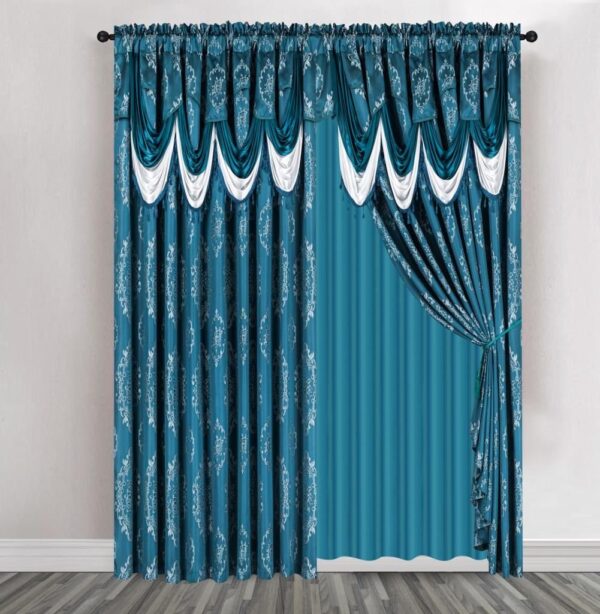 Megareja - Luxury Jacquard Curtain 100% Polyester. 300*45cm 1pc - 300*250cm 2pcs