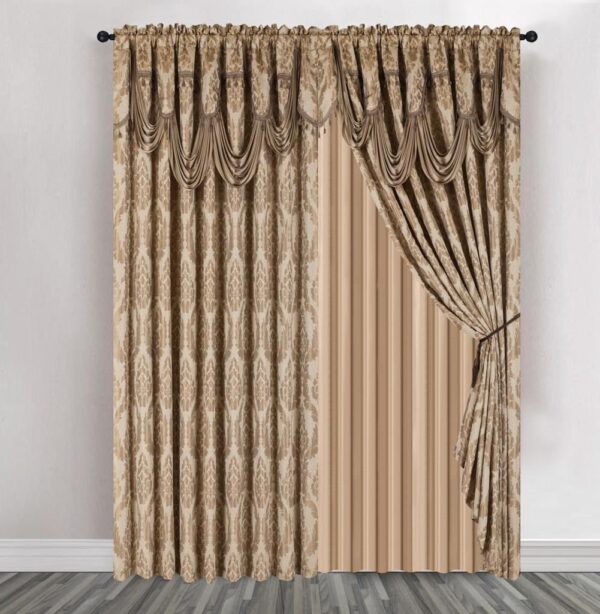 Megareja - Luxury Jacquard Curtain 100% Polyester. 300*45cm 1pc - 300*250cm 2pcs